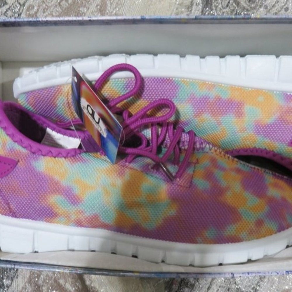 BOGO Air Underground Purple Pink Tie Dye Lace up sneakers tennis shoes non mark